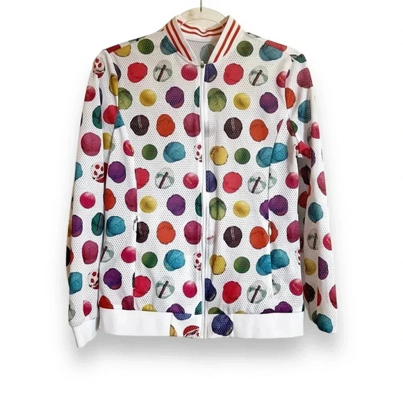 Volvic Golf Ball Print Mesh Jacket Men’s Size Small - Picture 2 of 8